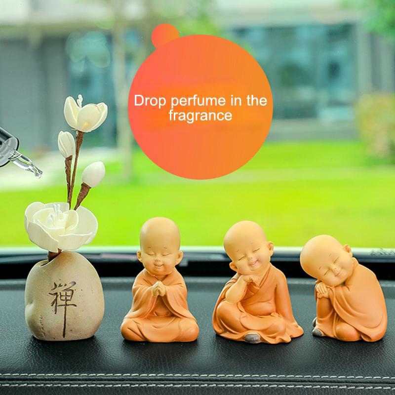 The  Ping An Little Monk Peaceful Little Monk Car Interior Decoration Buddha Zen Monastery Car Accories Str Relief M Driver S