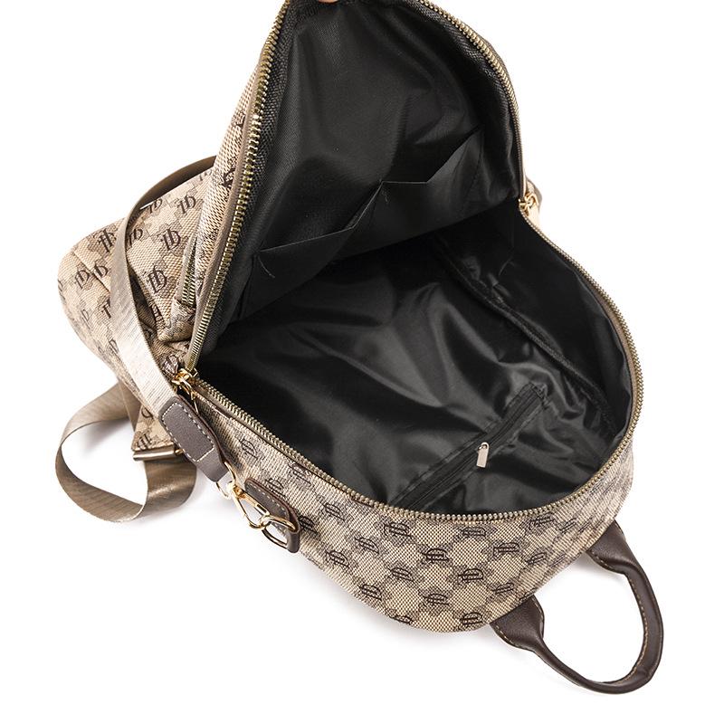 Women's Retro Korean-Style Textured PU Backpack - Casual Daily Travel Schoolbag