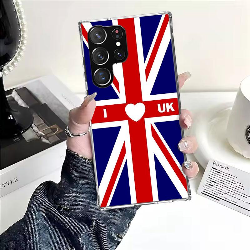 

Union Jack England UK Flag Soft Phone Case For Samsung Galaxy S22 S23 S24 S25 Edge S26 Ultra S20 FE S21 Plus + Fundas Coque Gala Samsung S24 Ultra