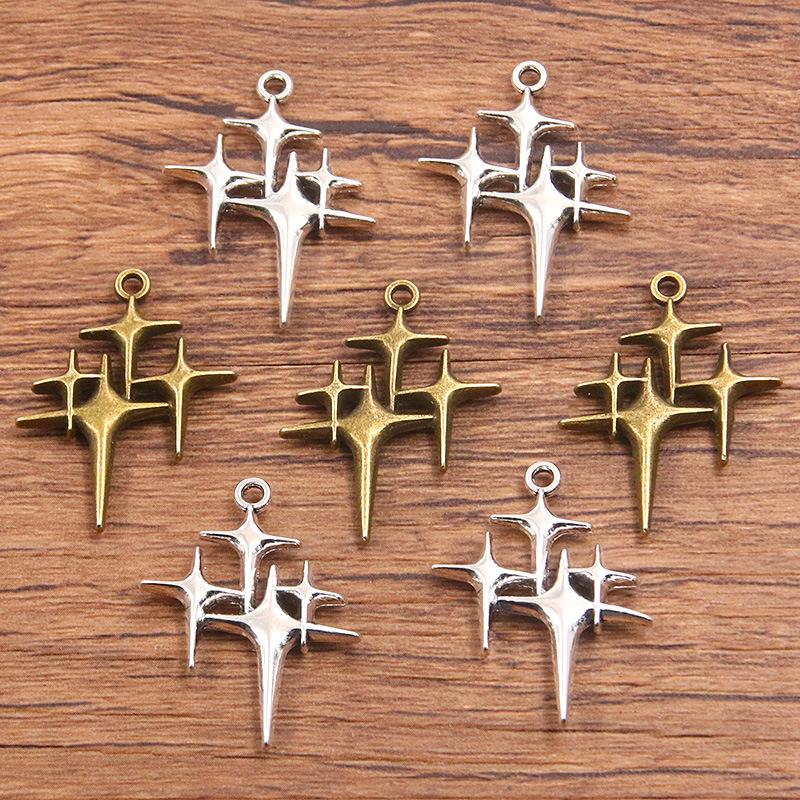 10Pcs 23* 29mm DIY Jewelry Accessories Hollow Star Pendant Pendant