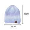 Damen Plüsch Strickmütze Winter Warm Dickes Fleecefutter Beanies Skullies Trendige Farbverlauf Batik Mütze Outdoor Sport Skimütze Outdoor Sportmütze