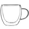 KADAX Glas Tasse mit Henkel Doppelwandig 250ml