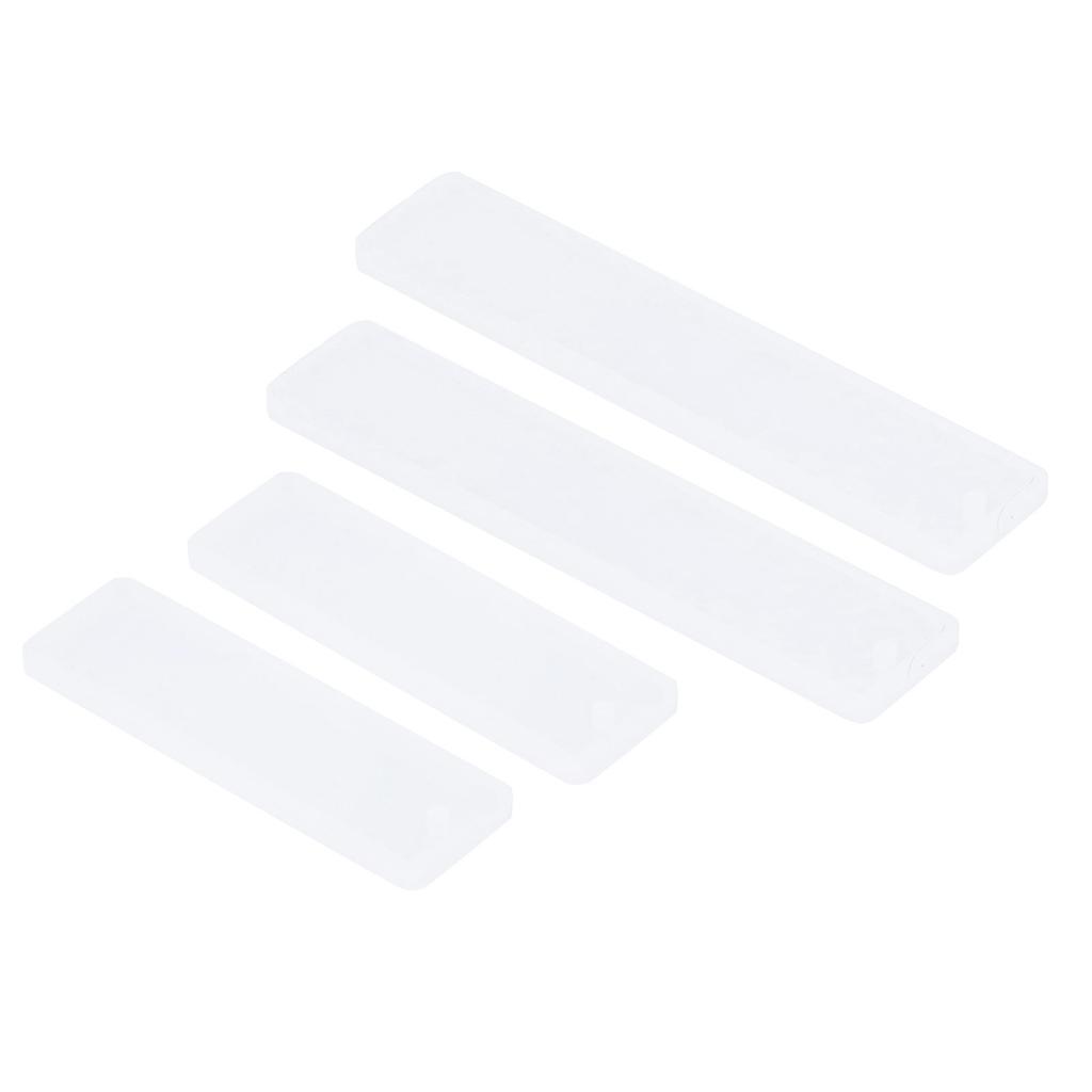 4Pcs Bookmark Mold Blank DIY Silicone Epoxy Pendant Jewelry Mirror Surface Craft White