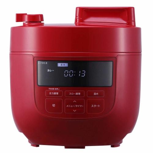 Siroca Electric Pressure Cooker SP-4D151 Red [Large Capacity 4L Model / High Pressure 90Kpa / 6 Functions (Pressure Cooking, Waterless Cooking, Steami