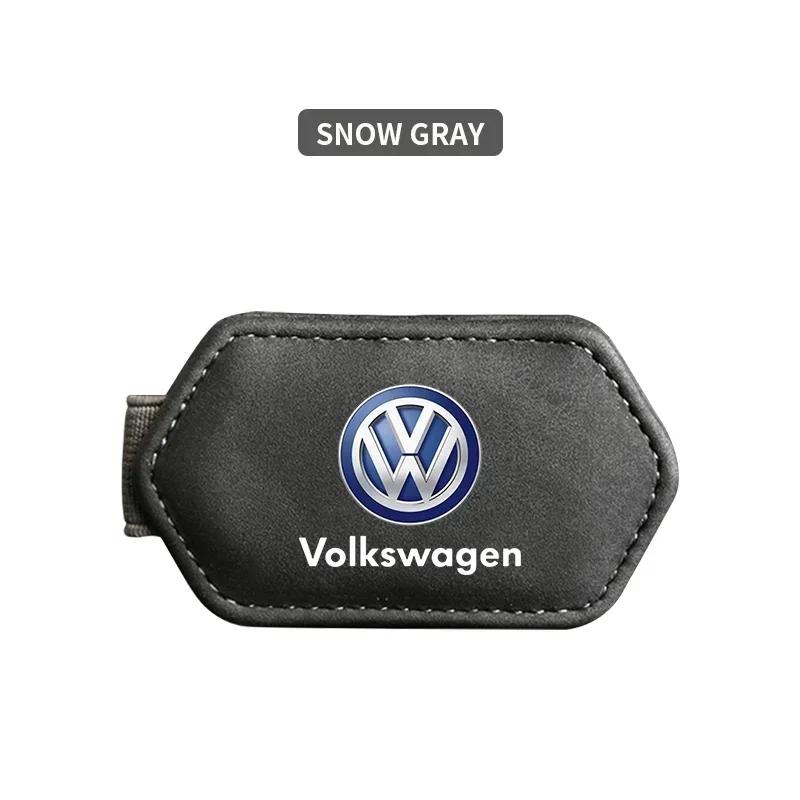 

B5 2025 Hot For Volkswagen Buckle Leather Clip Safety Belt Fixed Stopper Convenient Car Accessories For Volkswagen VW Golf Polo серый