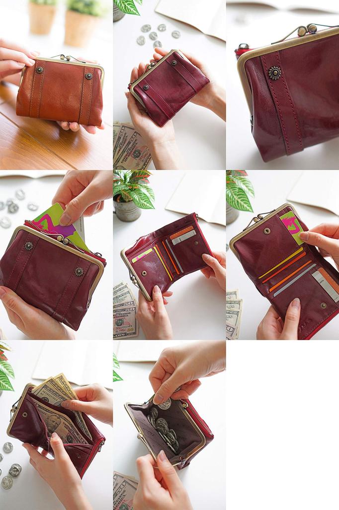 Clasp Bifold Wallet Genuine Leather Lead Classic 0036200 Bordeaux [Dakota] (0030000) Women's DA-32000-30