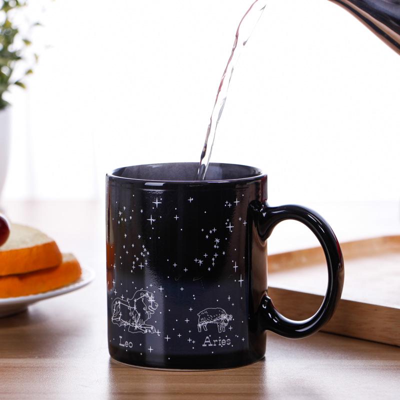 Color-Changing Constellation Ceramic Mug – Temperature-Sensitive, Creative Gift Cup for Coffee or Water