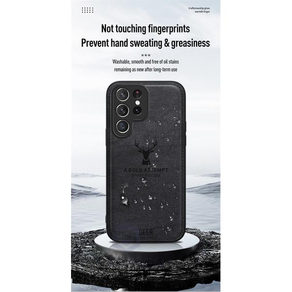 Leather Deer Case For Samsung Galaxy S8 S9 S10 S20 Note 8 9 10 Plus 20 S21 S22 S23 S24 Ultra Shockproof Soft Cover