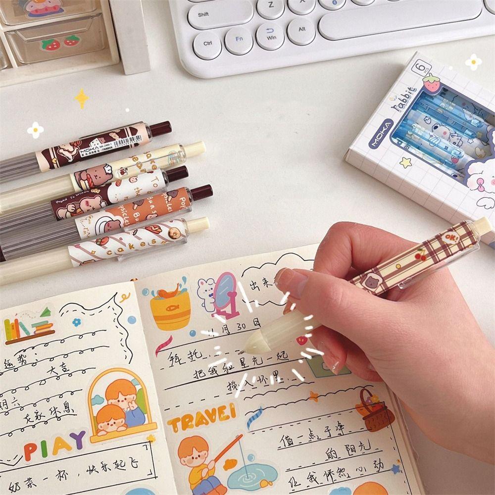 Writing Erasable Pens Cartoon Neutral Pen Office Accessories Gel Pens  School Supplies