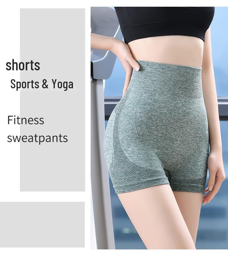 High-Waisted Fitness Shorts for Women - Seamless Stretchy Yoga and Cycling Peach Butt Shorts