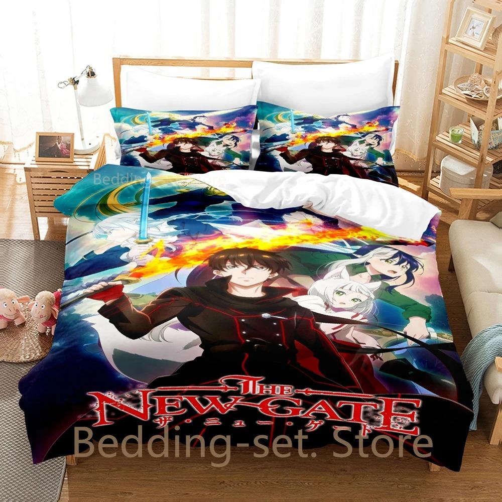 THE NEW GATE Bedding Set Single Twin Full Queen King Size Bed Set Adult Kid Bedroom Duvetcover Sets 3D Print Anime Bed Sheet Set
