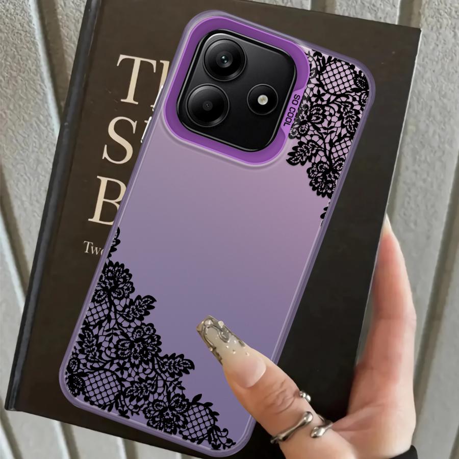 Back Phone Cover Case for Xiaomi Mi 12T Pro 13T 11 Lite Black Lace Patter Fashion