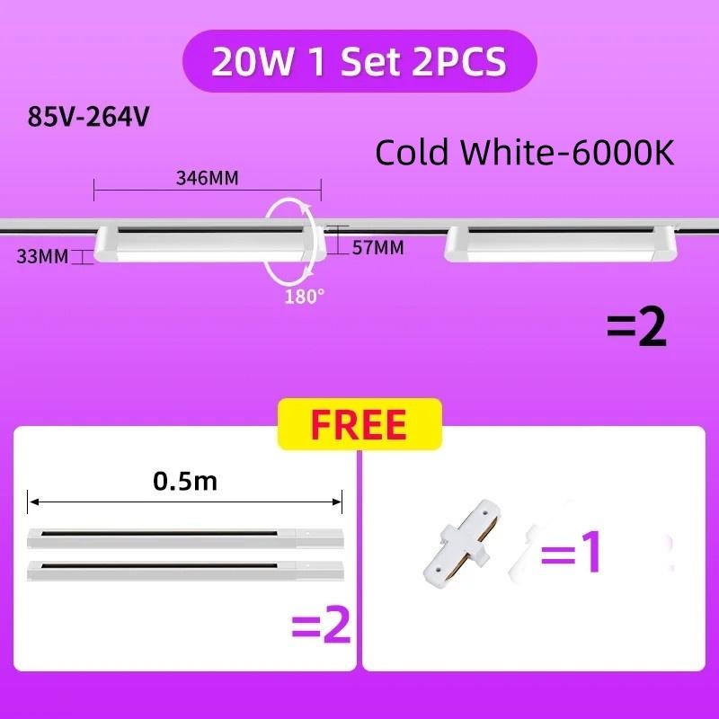 LED Track Light Aluminum Linear Track Ceiling Lamp COB Rail Spotlight Living Room Bedroom Decor Lighting Fixture