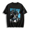 Cool Rocket Rock Gesture Graphic Casual Short Sleeve Tee Pure Cotton T-shirt
