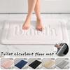 Thickened Solid Color Absorbent Bath Mat Memory Foam Bathroom Floor Mat Home Toilet Entrance Shower Non-slip Door Mat Carpet
