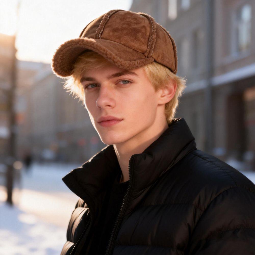 Windproof Lambswool Hats Solid Color Dad Hat Fashion Baseball Cap Winter Autumn