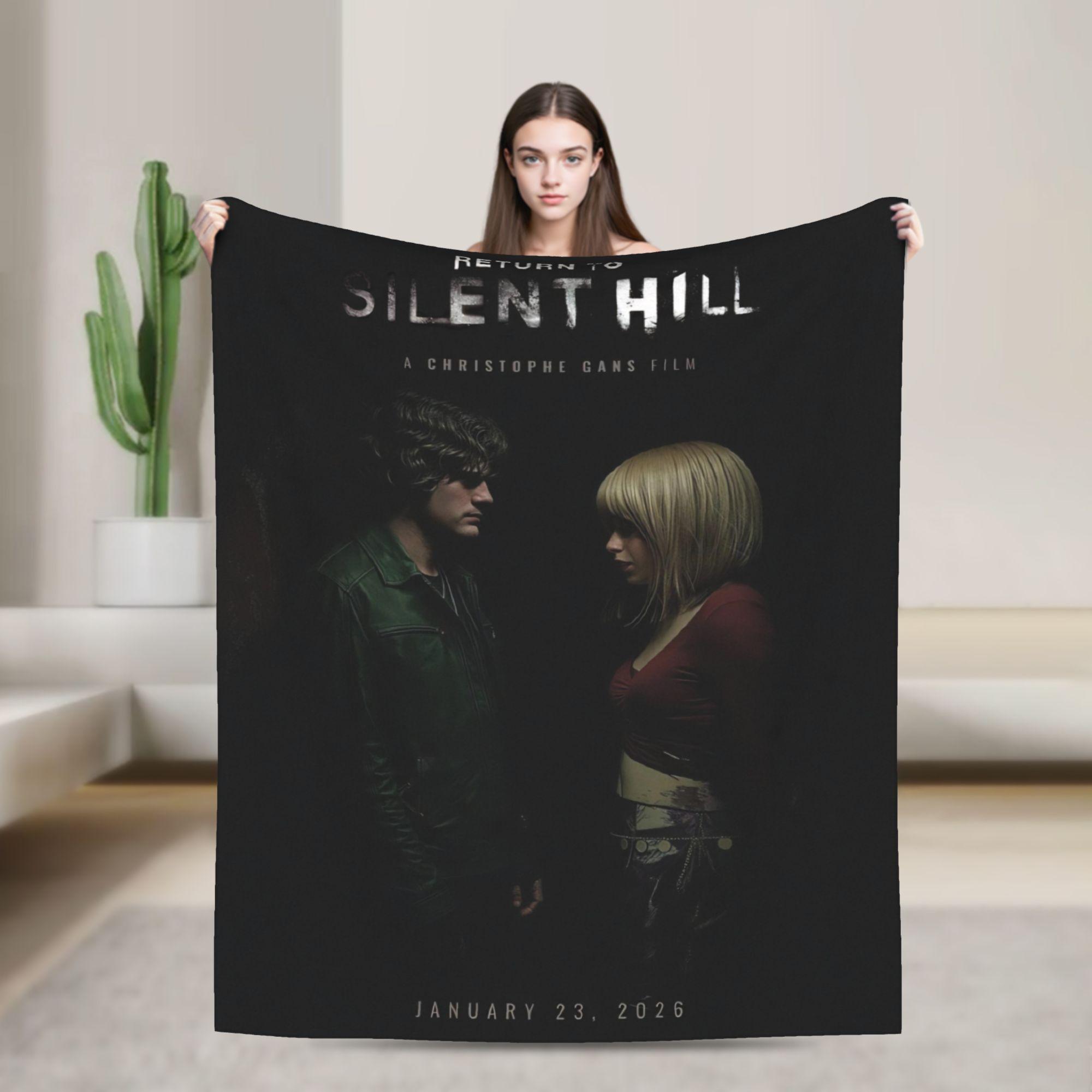 Super Soft Return to Silent Hill Movie 2026 Throw Blanket Premium Flannel Fleece Lightweight  Bed Blanket Cozy Warm Blankets 75x90cm