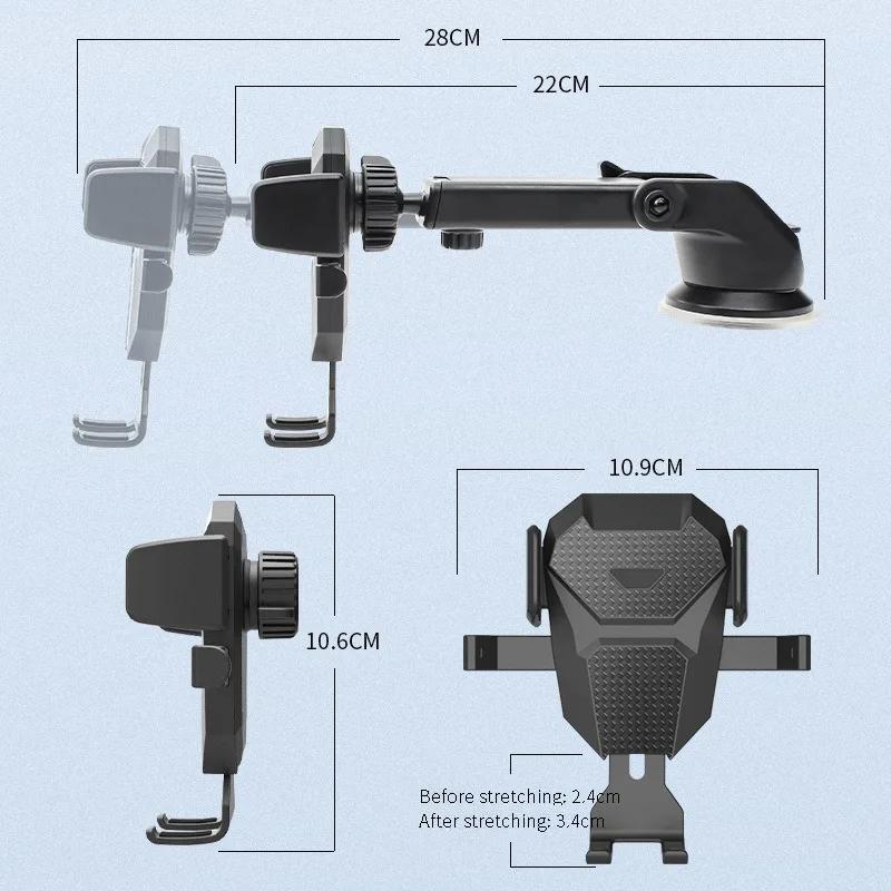 2-in-Car Phone Holder Mount Stand GPS Telefon Mobile Cell Support Universal Holder Car Accessories