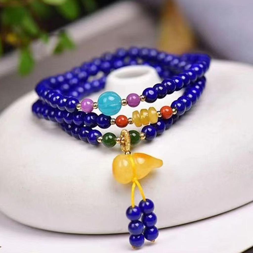 Hand-beaded Material Lapis Lazuli 4/6/8/10/12mm60/50/40/30/20PcsBracelet Jewelry Making Accessories DIY Necklace
