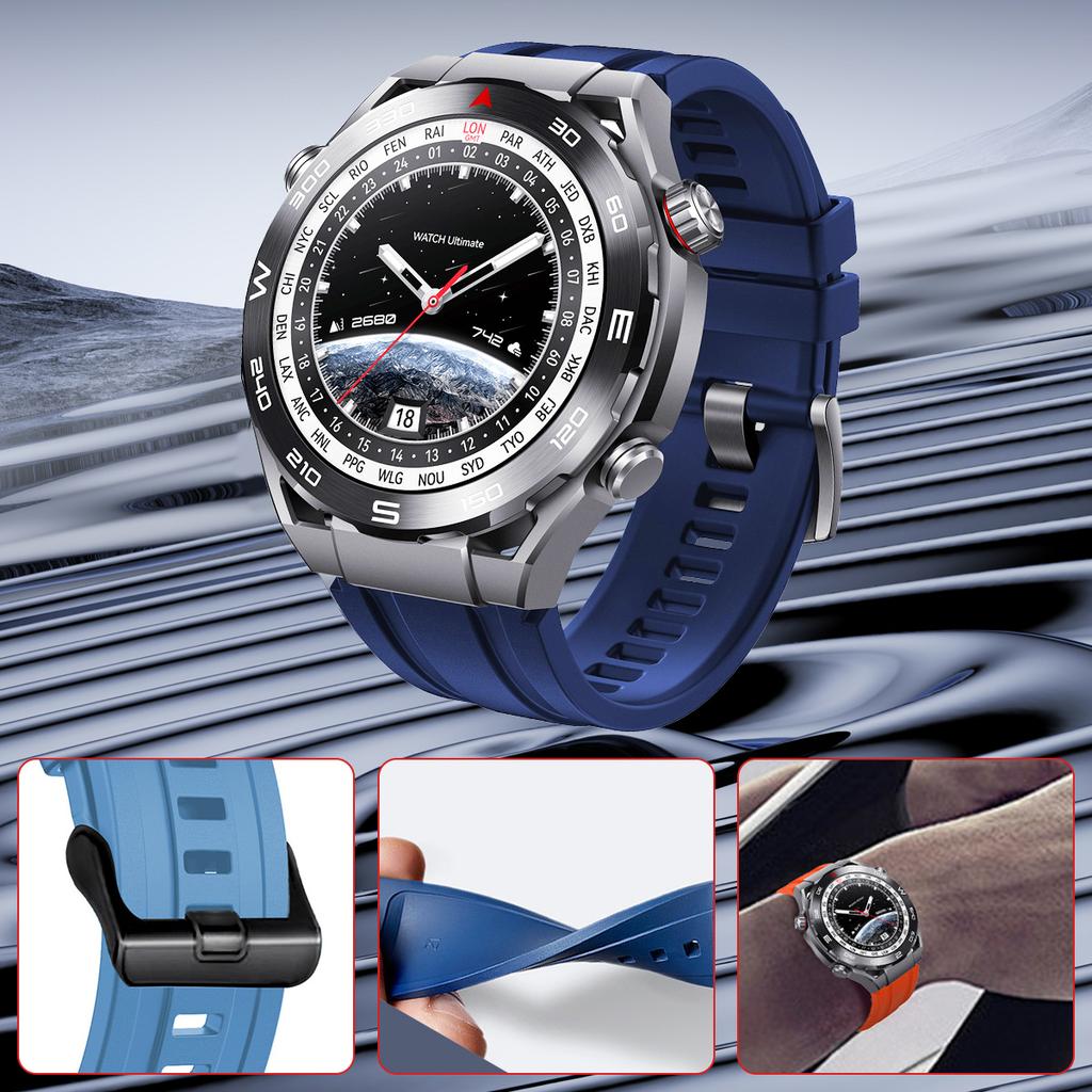Silicone Band for Huawei Ultimate Smartwatch Rubber Silicone Band Strap for Huawei Ultimate GT6 GT5 Pro 22mm Replacement Strap