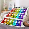 Customizable SPRUNKI5 Throw Blanket – Personalized Name, All-Season Cozy Snug Blanket, Machine Washable, Personalized Blanket