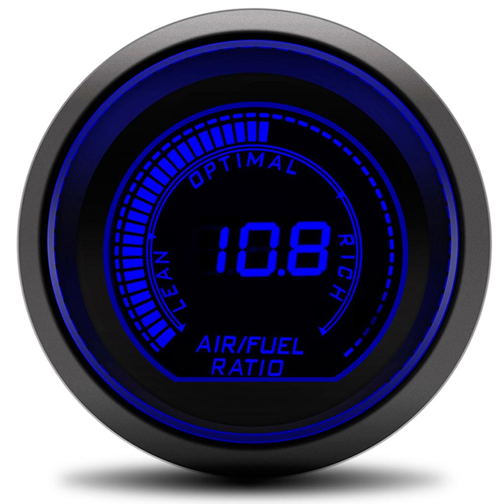 52mm Boost Gauge Tachometer Volt Water Oil Temp Oil Press Vacuum Air Fuel Ratio Exhaust Temp Digital Red Blue Dual Color Meter