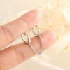 Double-Ear Buckle Women's Simple Temperament Personality Circle Earrings
