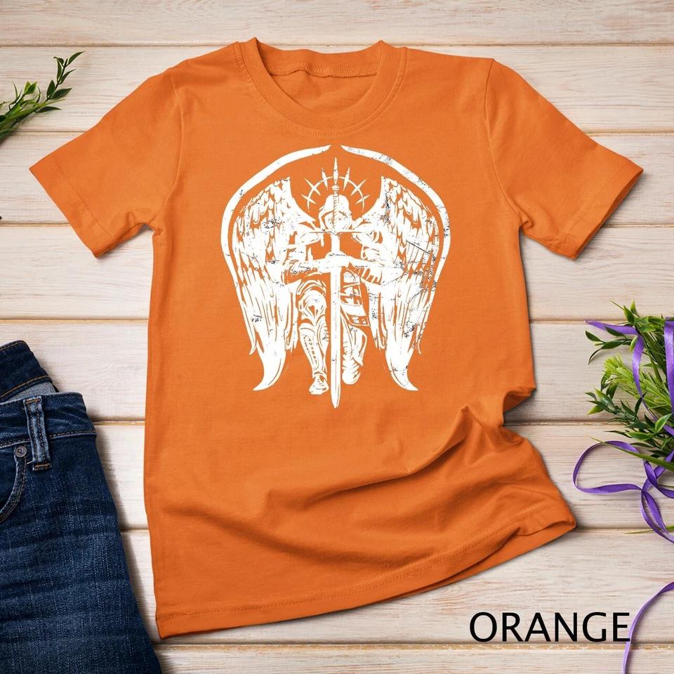 Angel Archangel Michael Christian Warrior Gift Unisex T-shirt 8