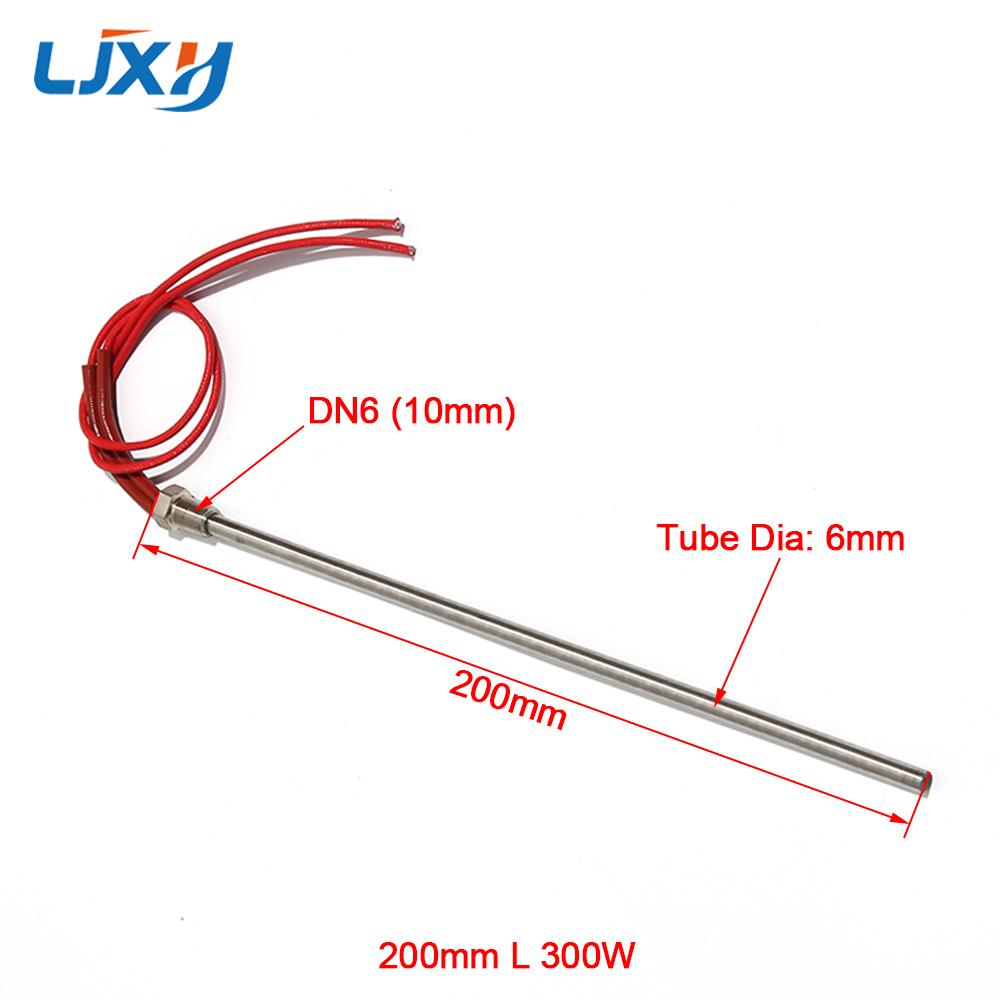 LJXH DN6/10mm Thread Cartridge Heater Heating Element 6x100/150/200/250/300mm Tube Size AC110V/220V/380V 201 Stainless Steel