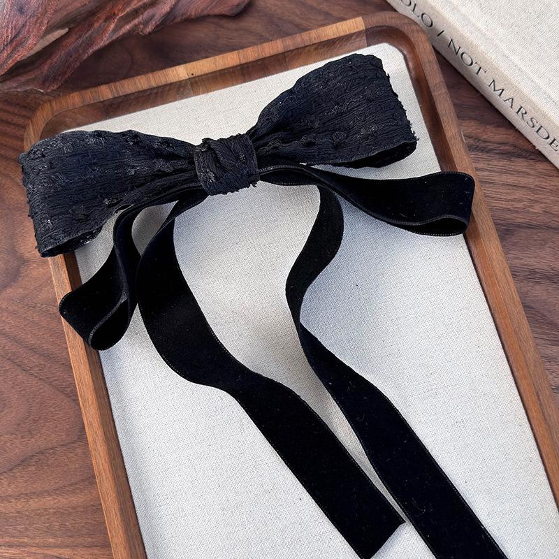 

Hepburn Wind Bow Streamer Hairpins Spring Clips for Women Girls Vintage Elegant Hair Clip Barrettes Fashion Hair Accessories New