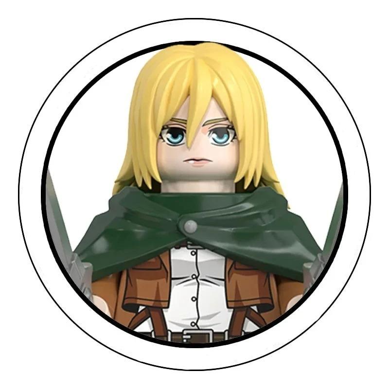 Blind Box Building Blocks Mini Model Figures Attack on Titan Levi Ackerman Eren Mikasa Giant Annie Halloween Christmas Gifts Toy