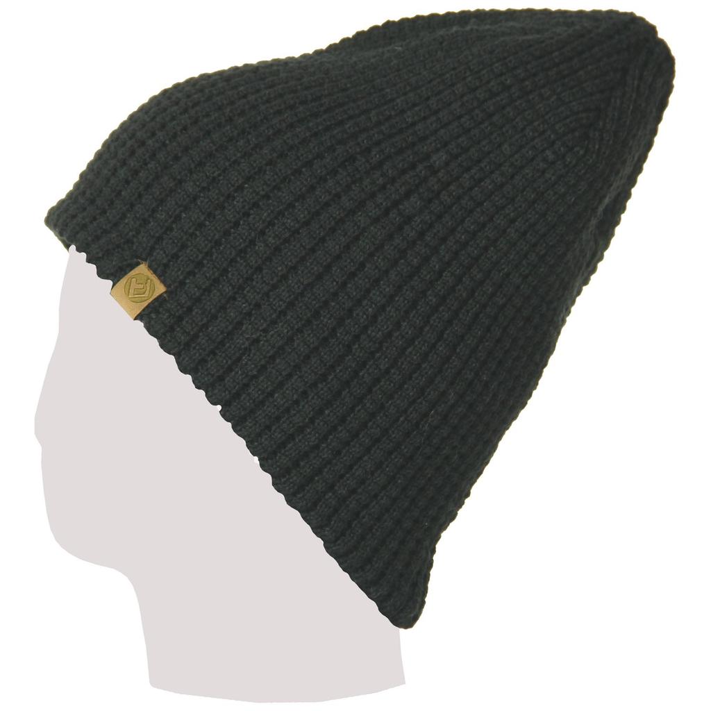North Peak NP-9397 Beanie Knit Cap, 2-Way, Black, One Size Fits All