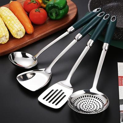 Juego de utensilios de cocina de acero inoxidable 304 Material de grado alimenticio para cocina casera, comedor, cocina, colador, juego de espátulas