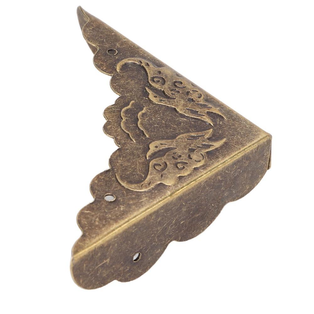 40pcs Bronze Box Corner Protectors Right Angle Edge Guard Protector Corner Protectors  Storage Box