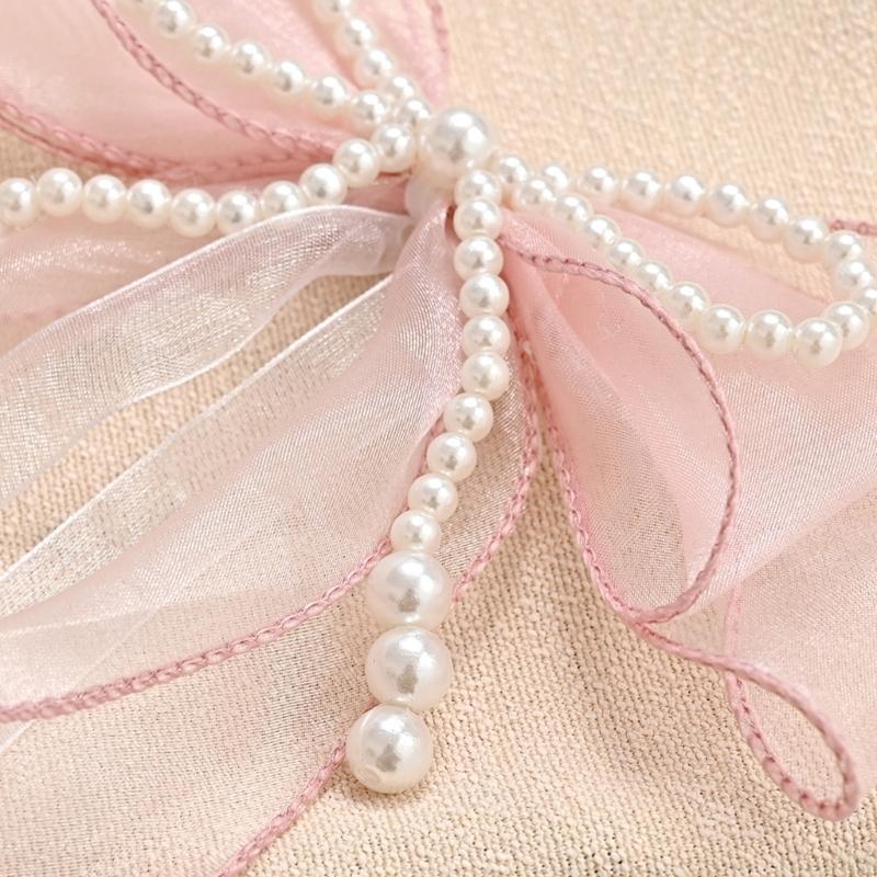 Schleifenknoten-Raffhalter mit Perlen für müheloses Styling & Funktionalität Dekorativer Vorhang-Raffhalter, der einen Hauch von Eleganz verleiht