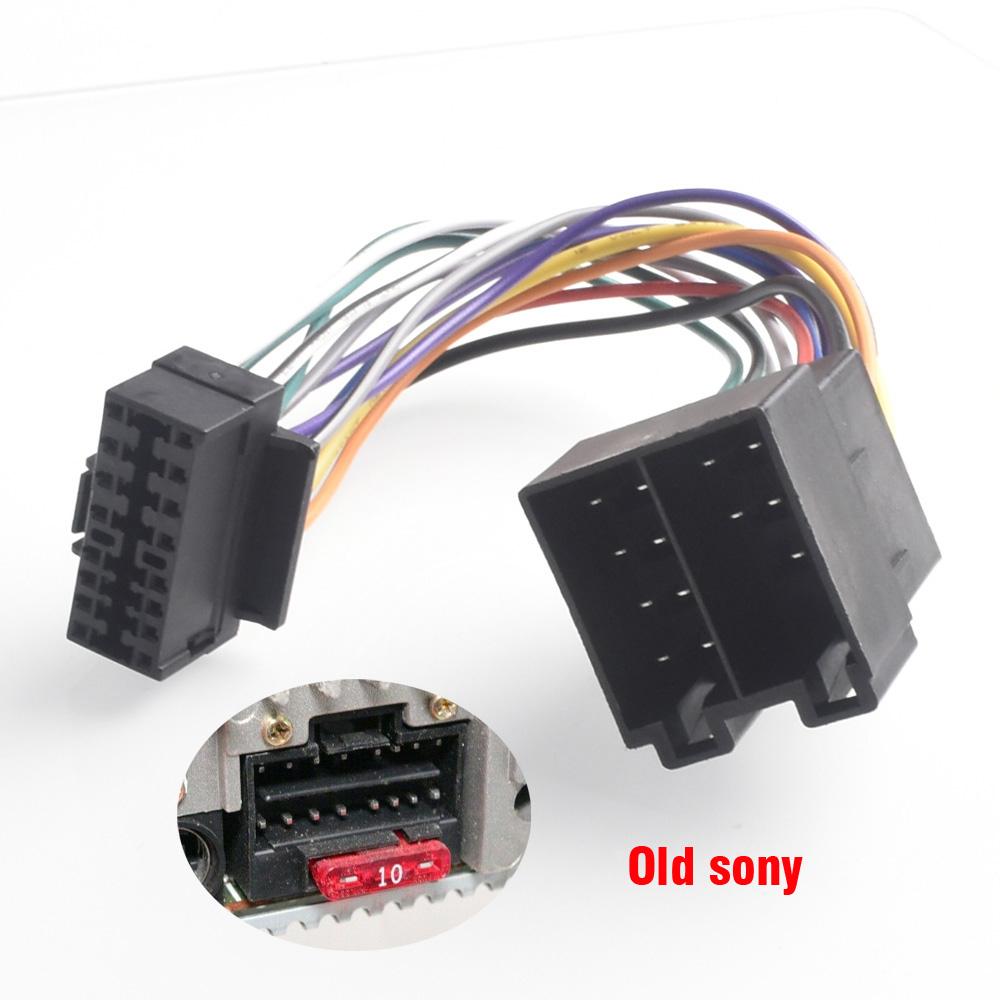 16Pin Car Stereo Radio Harness ISO for Sony Radio To ISO Radio Play Plug Auto Adapter Wiring Harness Connector