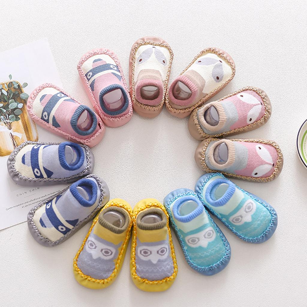Newborn Baby Cartoon Newborn Baby Girls Boys Anti-Slip Socks Slipper Shoes Boots