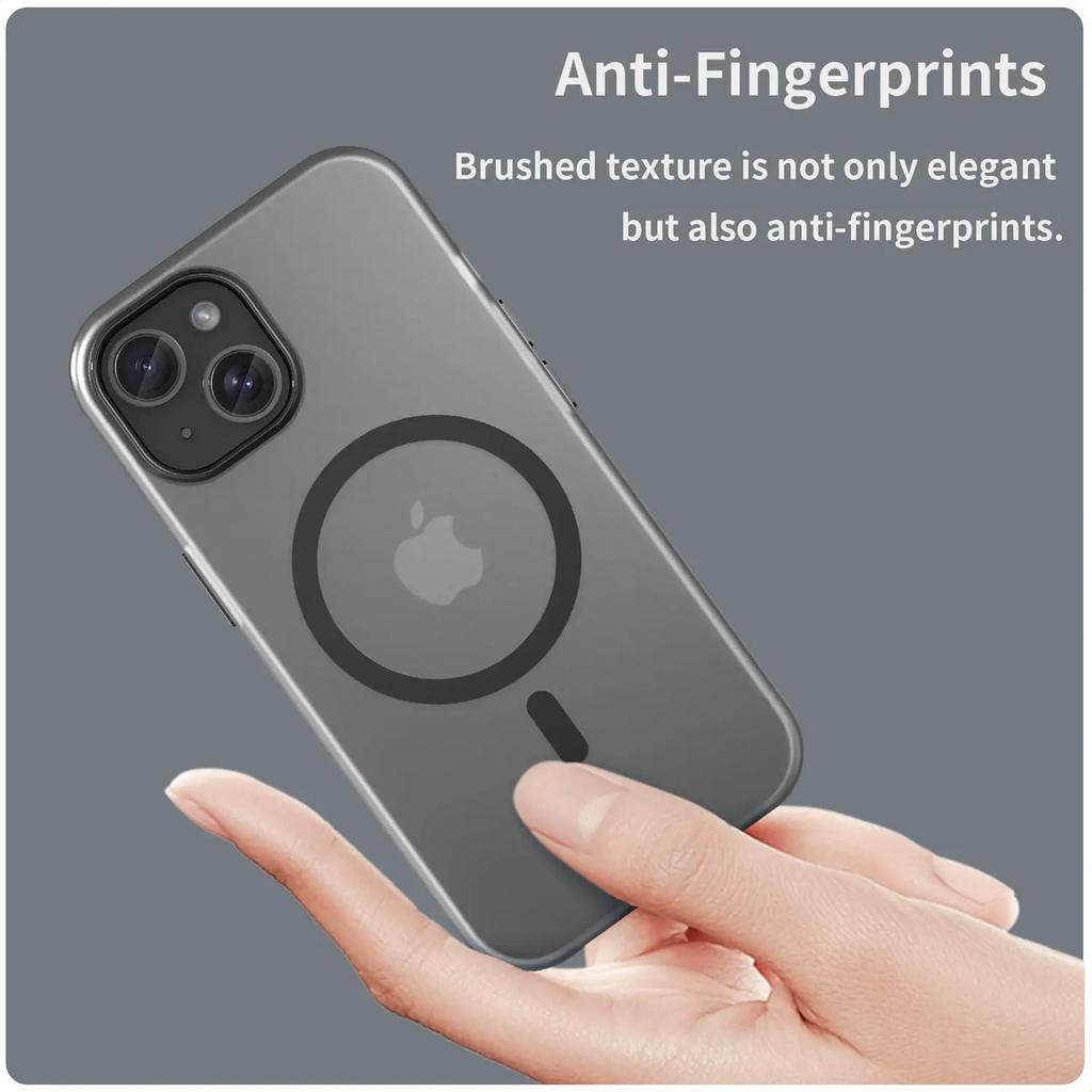 Magnetic Phone Case For iPhone 15 Matte Magnetic Protective Cover