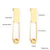 Geometric Stud Earrings Round Triangle Fringed Earrings Stainless Steel Plated 18K Gold Earrings