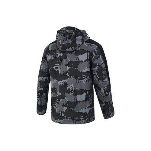 adidas Men's Camouflage Sports Hooded Casual Running Jacket - Black