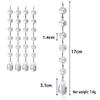 Acrylic Snowflake & Water Drop Beaded Ornaments - Christmas Tree Decoration in 12 Colors