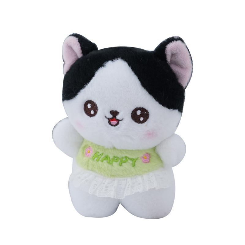 Cute Furry Cat Plush Keychain Fluffy Stuffed Animal Bag Accessory Cartoon Kitty