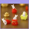 Adorable Miniature Rabbit Ornament Resin Cute Carrot Rabbit House Garden Decor