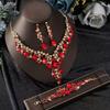 Exquisite High-End European & American Bridal Necklace Earring Set - Elegant Wedding Accessories
