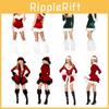 Alluring Santa Outfit Sexy Women's Red Dress Xmas Cloak Cosplay