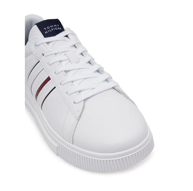 Men's Sneakers Tommy Hilfiger Modern Cupsole Stripes Lth Fm0fm05406 White