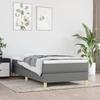 3144136 vidaXL Divan Bed and Mattress Dark Grey 90x190 Cm Fabric