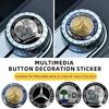 Car Multimedia Knob Decorative Stickers For AMG Barbosa W205 C300 W203 W206 W108 W124 W126 W140 W168 W169 W176 GLC