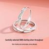 Mobius Strip S999 Sterling Silver Adjustable Couple Rings - Plain Band for Men and Women