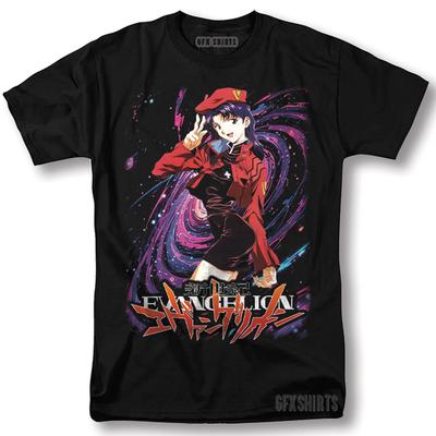 T-shirt grafica Cosplay Neon Genesis Evangelion Misato Katsuragi Anime Manga